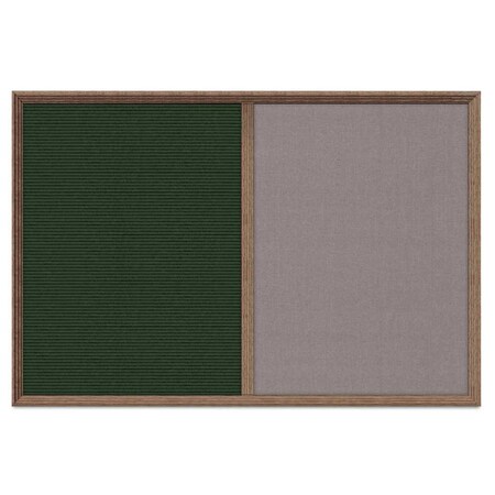 Enclosed Corkboard,1 Door,48x36,4 Fra, UV3423-SATIN-CINNABA